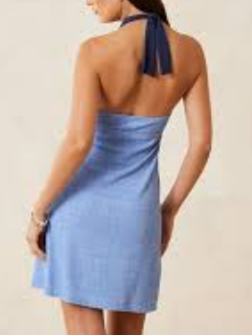 Tommy Bahama Island Cay Blue Halter Coverup Dress Pockets Padded Bust Large - Picture 16 of 16